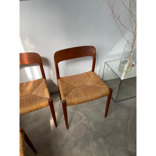 Model 75 Straw Chairs by Niels Otto Møller, 1950s, Set of 4 For Sale - Image 16 of 18