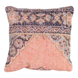 Oushak Rug Peach Pillow Cover 20'' X 20'' For Sale