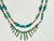 1970s 1970s Vintage Southwestern Mexican Boho Chic Double Strand Sterling, Turquoise & Jade Necklace For Sale - Image 5 of 18