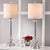 Transparent 31 Inch H Crystal Candlestick Table Lamp in Clear - a Pair For Sale - Image 8 of 9