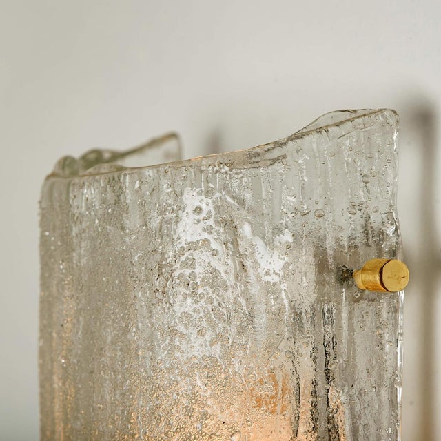 Massive Glass Wall Light Fixtures by J.T. Kalmar, 1960s For Sale - Image 8 of 9