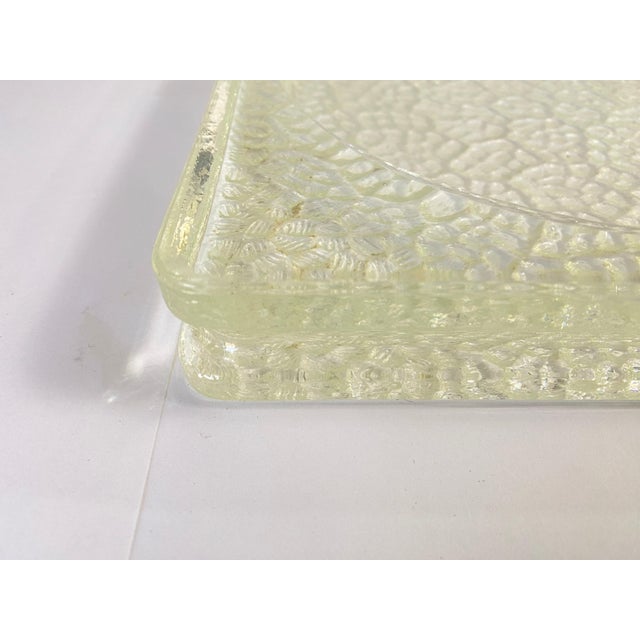 Large Vide Poche or Ashtray in Glass with Geometrical Patterns, France, 1970s For Sale - Image 9 of 16