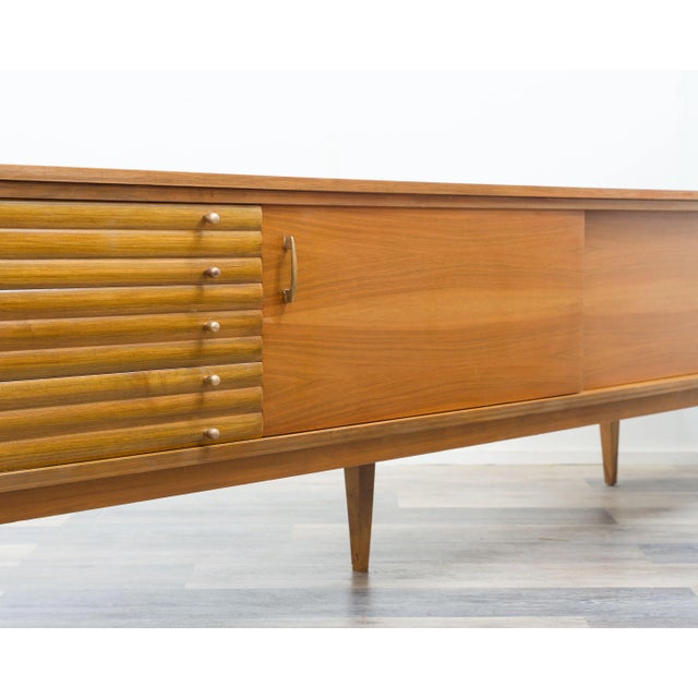 Tan Vintage Sideboard in Walnut, 1950s For Sale - Image 8 of 15