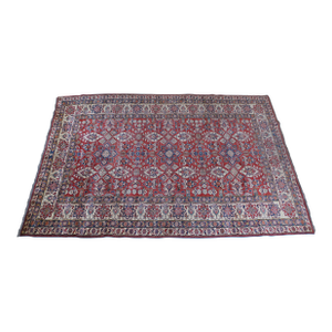 Vintage Hand Knotted Oriental Wool Floral All Over Red Area Rug Carpet 8 X 12'
