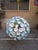 Large Brass Pendant Lamp with White and Blue Murano Glass Flowers, in Very Good conditions. Designed 1980 to 1989 I have...