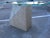 Mid-Century Modern Postmodern Brass & Glass Pedestal Console Sofa Table in Tessellate Stone For Sale - Image 3 of 12