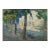 Post-Impressionist Fauvist School Painting, House on a Tree-Lined Street For Sale