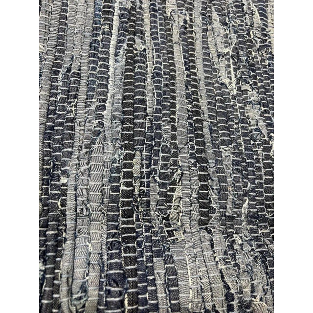 Pasargad N Y Genuine Indo Denim Reversible Hand Woven Rug - 10′ × 14′ For Sale - Image 9 of 12