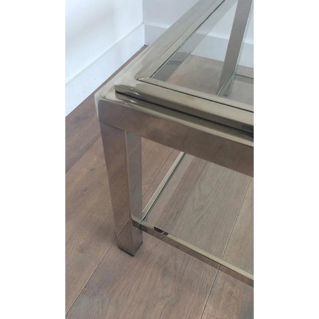 Large Chrome Coffee Table, circa 1970 For Sale - Image 9 of 12