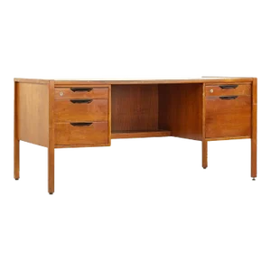 Jens Risom Mid Century Walnut Executive Desk
