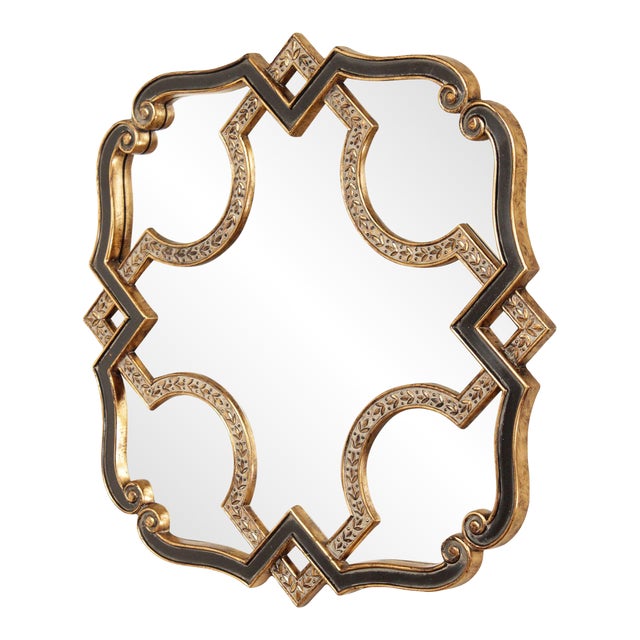 Italianate Parcel Gilt and Black Geometric Wall Mirror Chairish