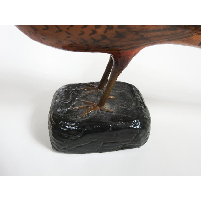 Early 20th Century Folk Art Pheasant Carvings - A Pair For Sale - Image 12 of 14