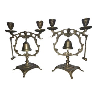 Mid 20th Century Rococo Style Candelabras - a Pair For Sale