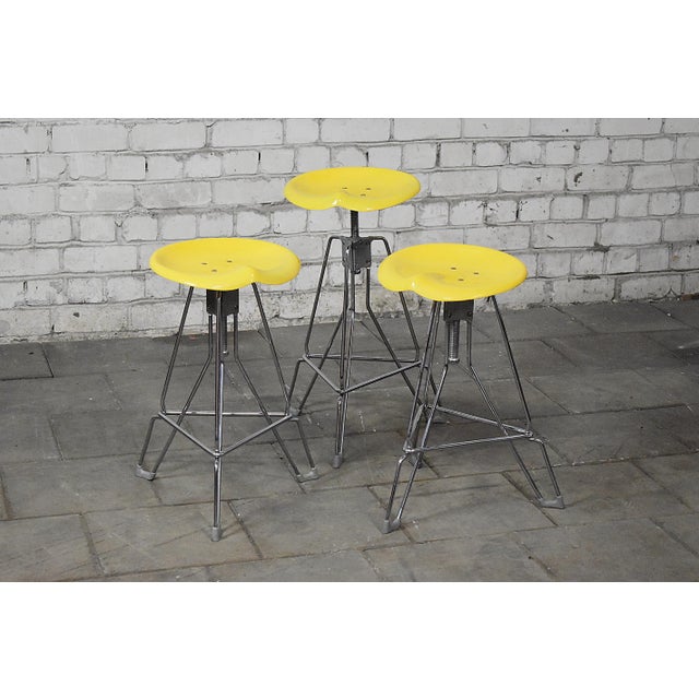 Mid-Century Modern Clipper Bar Stool by Yasu Sasamoto for Dulton, Japan, 1980s For Sale - Image 3 of 8