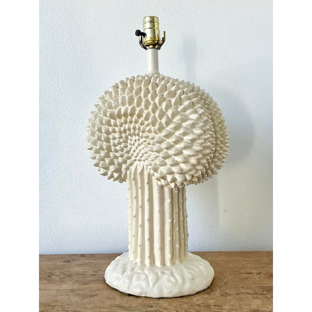 John Dickinson Vintage Boho Glazed Ceramic Cactus Lamp After Dickinson For Sale - Image 4 of 9
