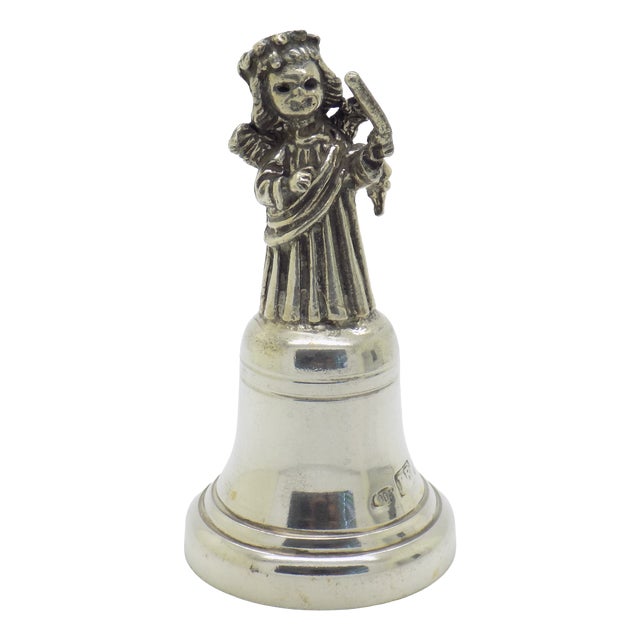 Vintage Italian Handmade Genuine Silver Angel Bell by Brandimarti, 1980s For Sale