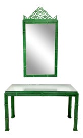 Example of Console Table With Mirror Set