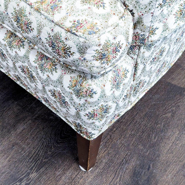 Textile Classic Vintage Lounge Chair With Patterned Upholstery For Sale - Image 7 of 8