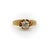 Propped up in a higher prong setting, this Old Mine Cut diamond resembles a cushion cut that is squarish with rounded...