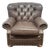 Fine Tufted Leather Lounge Chair by Distinctive Leather Inc For Sale