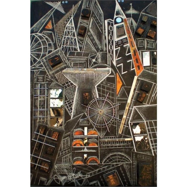 Simona DELLA BELLA Stress mixed media on wood hand signed lower left 70 x 100 cm Della Bella represents an interesting...