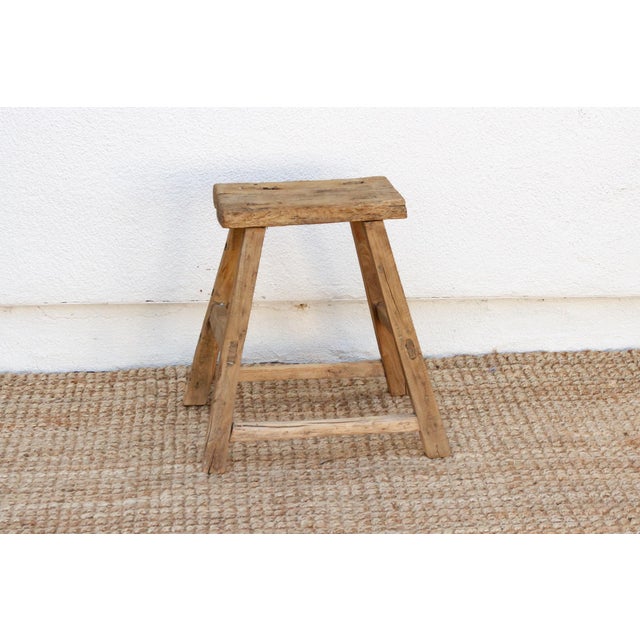 Antique Charming Country Stool For Sale In Los Angeles - Image 6 of 8