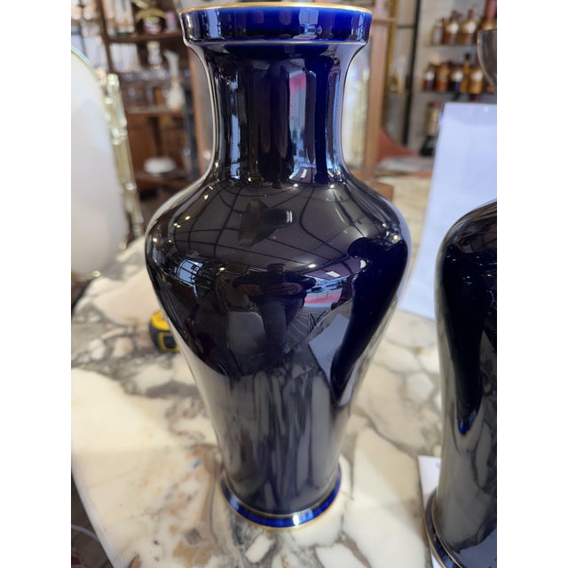 Porcelain Vases from Sévres, Set of 2 For Sale - Image 4 of 7