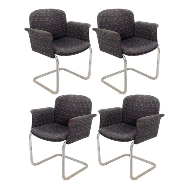 Set of 4 Mid Century Modern Tri-Mark Designs Dining Chairs For Sale