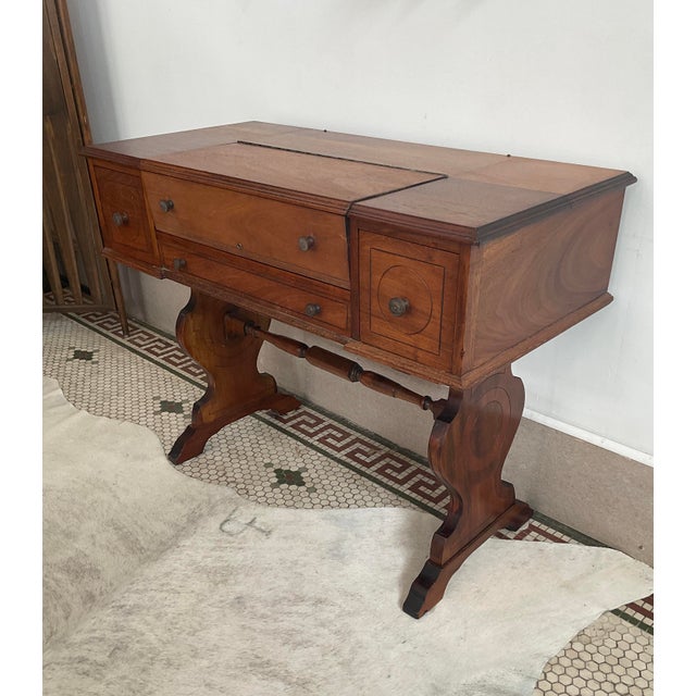Early 20th Century Antique Spinet Secretary/Desk Attr. To Hekman For Sale - Image 5 of 16