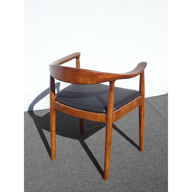 Chairs Hans Wegner for Johannes Hansen Style ~ Set Four Mid Century Black Chairs For Sale - Image 17 of 17