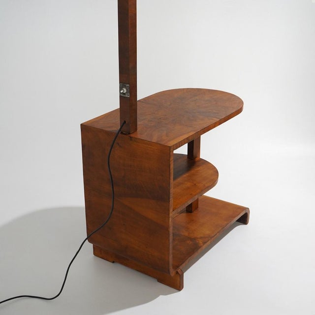 Floor Lamp with Burl Table, 1930s For Sale - Image 11 of 17