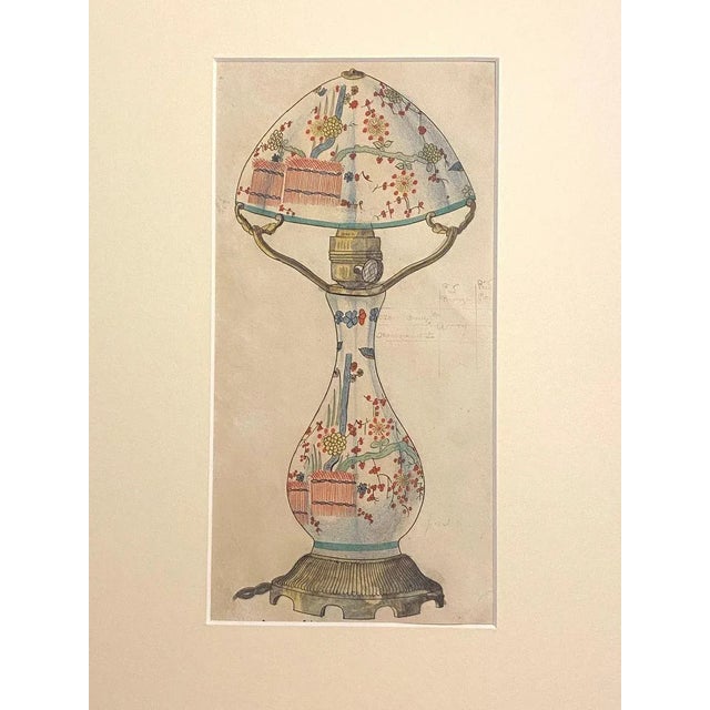 Porcelain Lumen'' 1890s is an original china ink and watercolor drawing on ivory-colored paper by Anonymous French Artist...