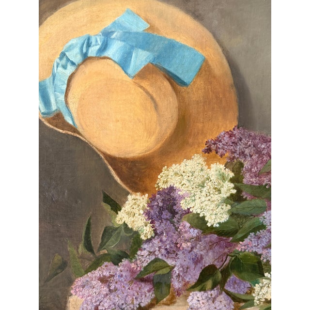 J. Manuel, Still Life with Hat 87, 1800s, Oil Painting on Canvas For Sale - Image 4 of 7