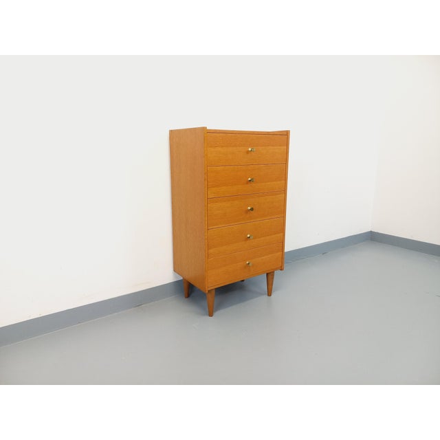 Mid-Century Modern Vintage Oak Chest of Drawers, 1960s For Sale - Image 3 of 18