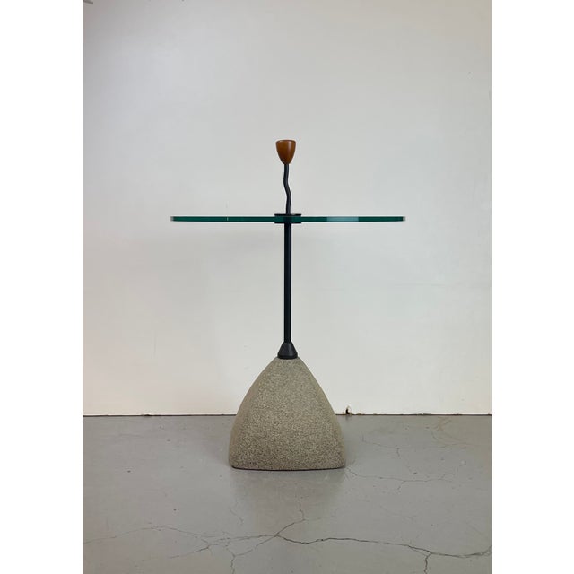 Glass Post-Modern Side Table in the Style of Ettore Sottsass, Italy, 1980s by Ettore Sottsass for Cappellini For Sale - Image 7 of 10