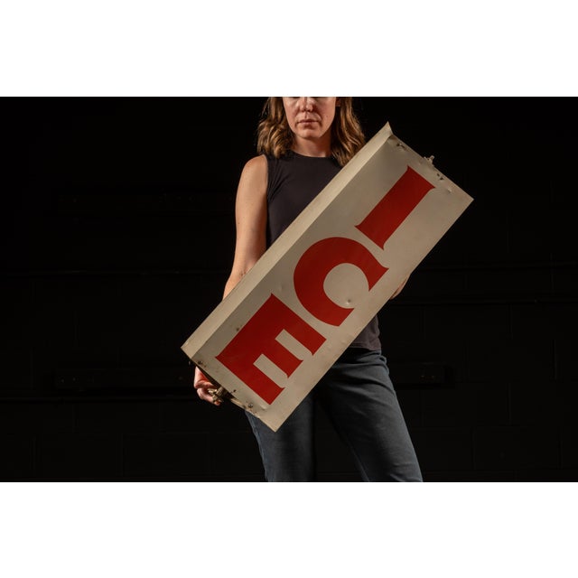 Early 20th Century Vintage Revolving Service Station Ice Sign For Sale - Image 5 of 7