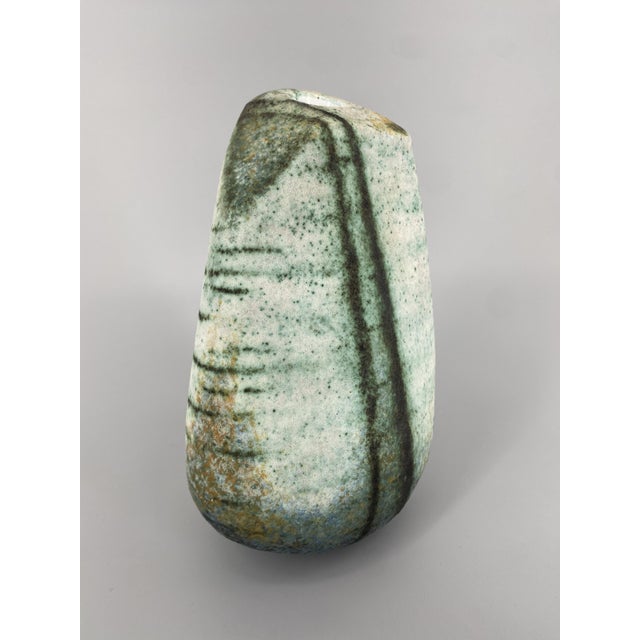 Mid-Century Studio Ceramic Flower Vase by Ágoston Simó, Hungary For Sale - Image 11 of 16