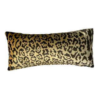 Silk Tapestry Leopard Pillow For Sale