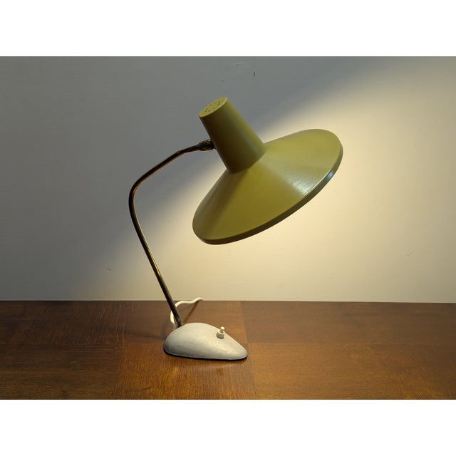 Mid Century Modern German Articulating Table Lamp Attributed Sis Leuchten For Sale - Image 11 of 13