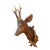Large Naturalistic Black Forest Carved Deer Trophy, Ca. 1920s For Sale