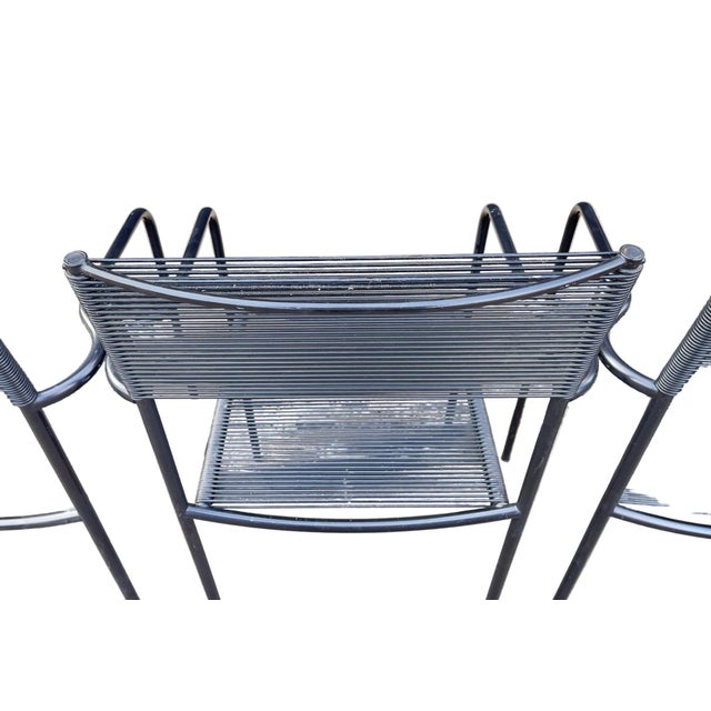 1980s Vintage Italian Spaghetti Strap Armchairs Modèle 131 Attributed to Giandomenico Belotti for Alias, Set of 4 For Sale - Image 5 of 15