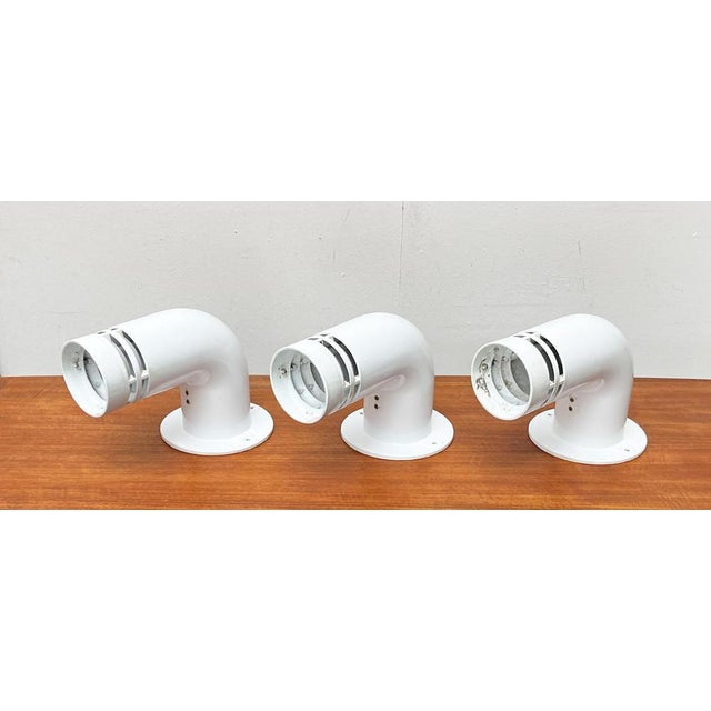 Set of Vintage Danish Postmodern Model Pipeline Wall Sconces by Ole Pless Jørgensen for Nordisk Solar, 1970s, Set of 3 For Sale - Image 4 of 18