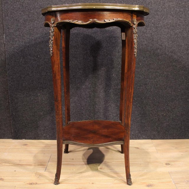 Napoleon III French Side Table with Marble Top, 1950s For Sale - Image 11 of 13