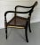 Antique Early 19th Century English Regency Ebonized, Gilt & Caned Side Arm Chair Circa 1810 For Sale - Image 10 of 13
