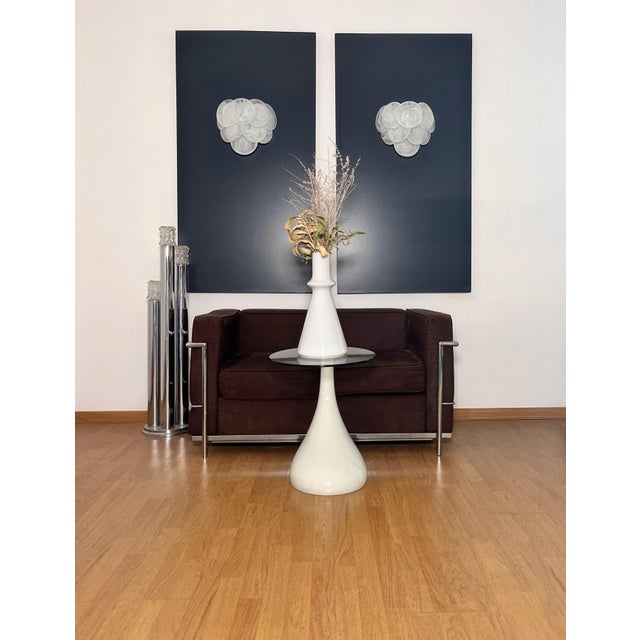 1990s Glass Wall Sconces with 10 Alabaster White Disks, 1990s, Set of 2 For Sale - Image 5 of 16