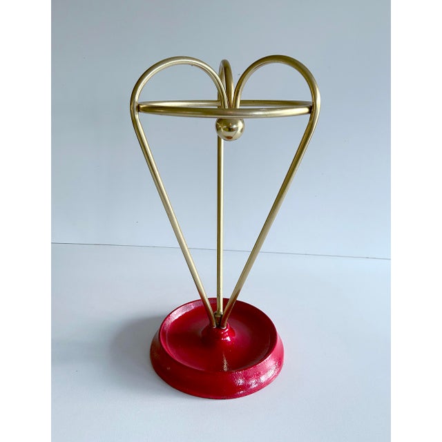 Gold Vintage Umbrella Stand, 1950s For Sale - Image 8 of 12