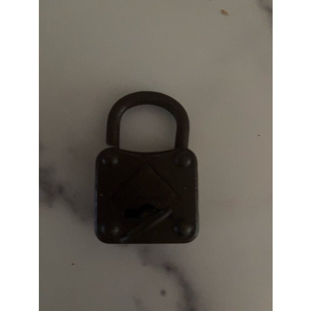 Victorian Antique Inscribed Metal Locks, a Pair For Sale - Image 3 of 5