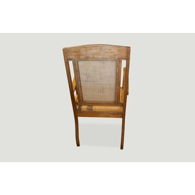 1900 - 1909 Andrianna Shamaris Colonial Teak Wood and Rattan Chair For Sale - Image 5 of 18