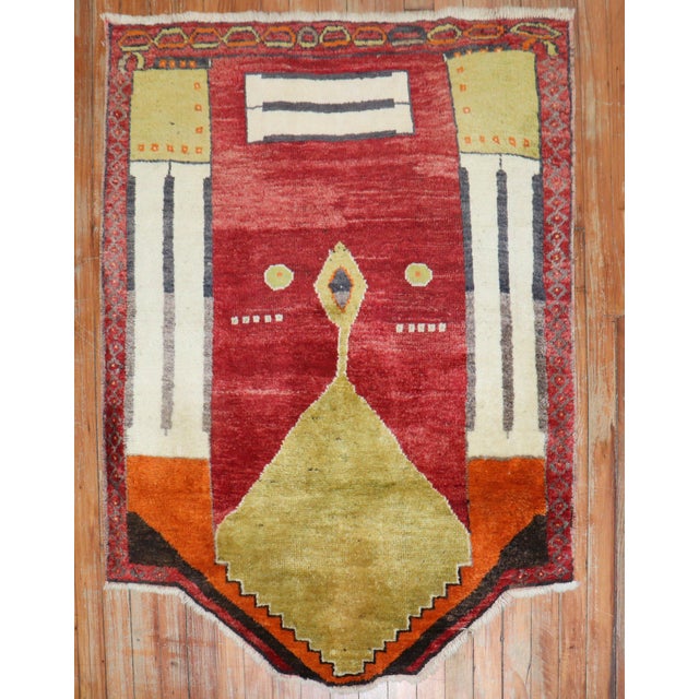 Asian Antique Vintage Turkish Anatolian Horseback Prayer Rug For Sale - Image 3 of 10
