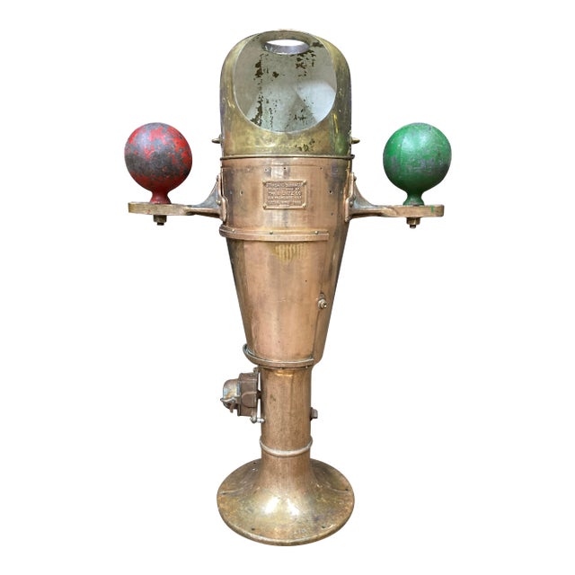 A. Lietz Company Binnacle & Gimbaled Compass in Bronze San Francisco For Sale